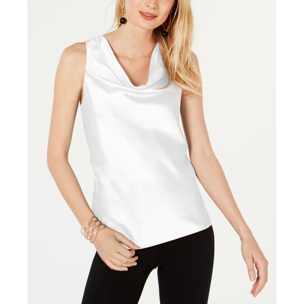 INC International Concepts Cowlneck Satin Top